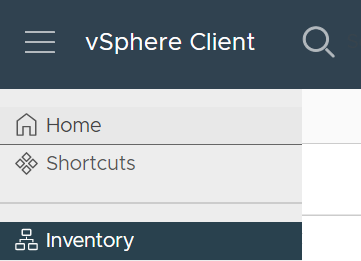 vSphere menu image