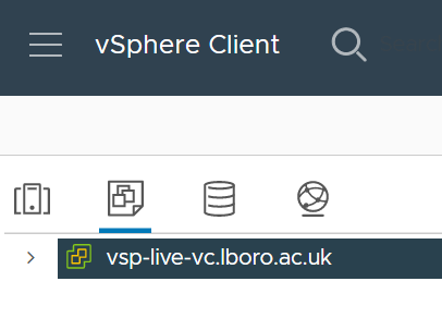 vsphere image of available virtual server