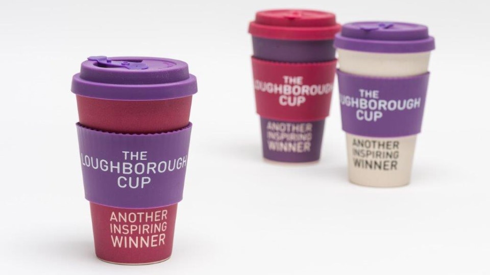 Photo of three reusable Loughborough cups
