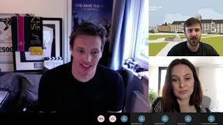 screen grab of three people in an online meeting