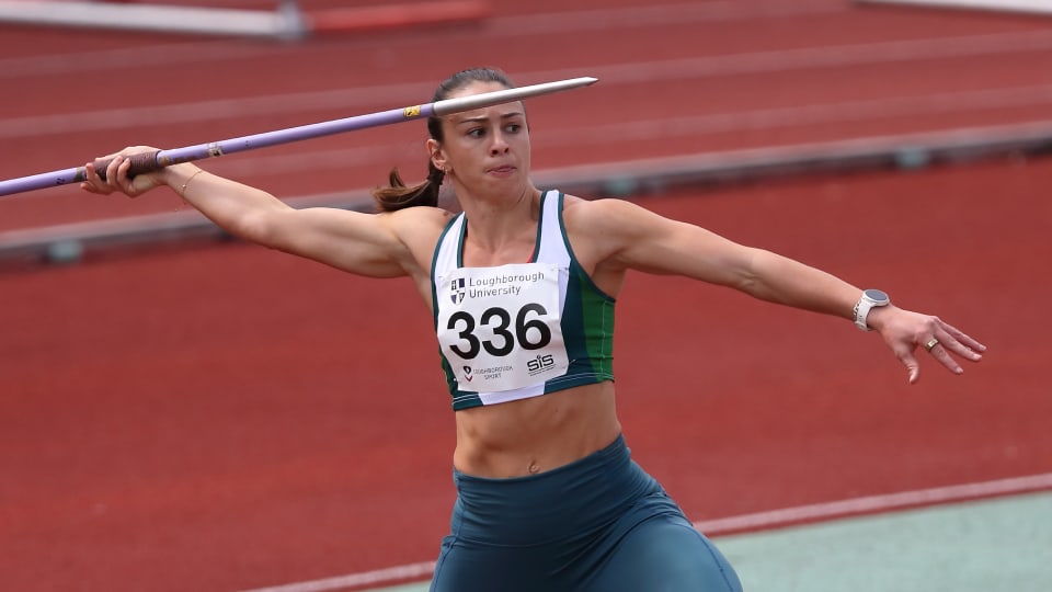 An athlete throwing a javelin