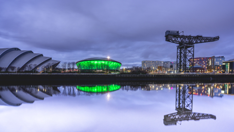 arty shot of the river in glasgow