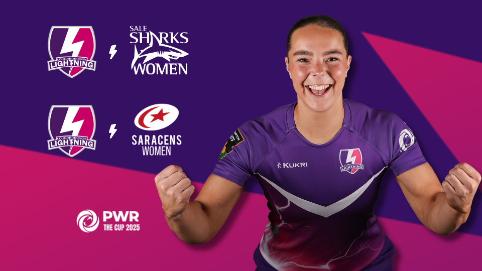 Graphic with a Lightning Rugby player celebrating