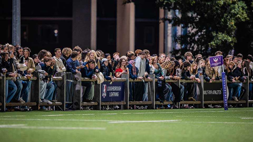 Spectators at the rugby pitch