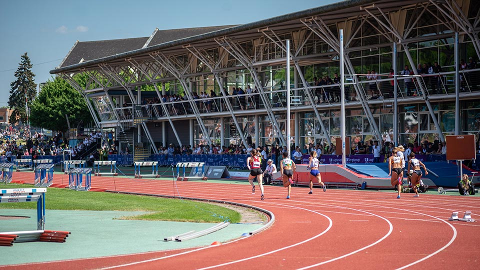 Athletics centre during Loughborough International Athletics 2018