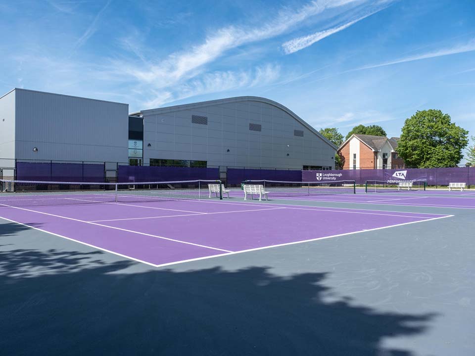 Outdoor courts are next to eachother