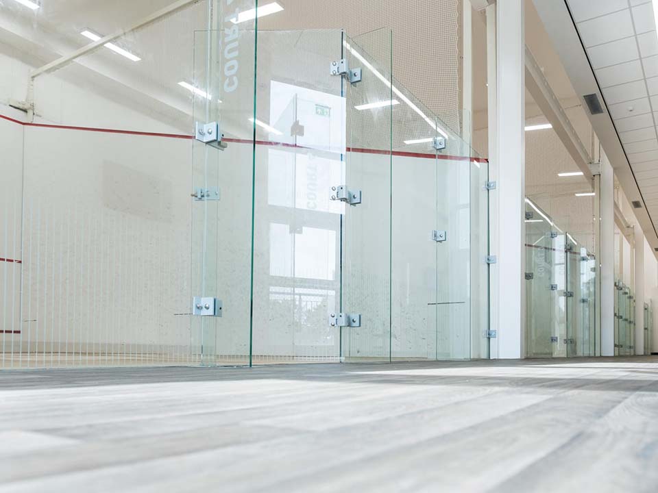 Empty squash courts