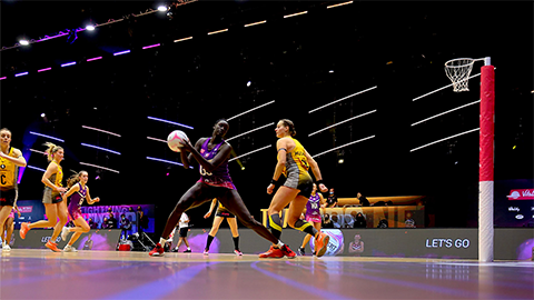 netball players on the court