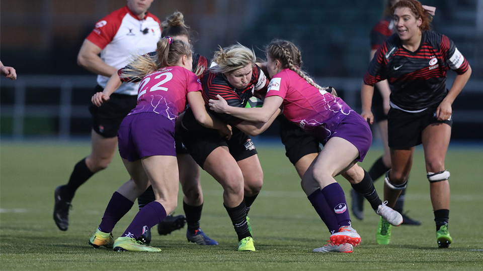 rugby players on the pitch