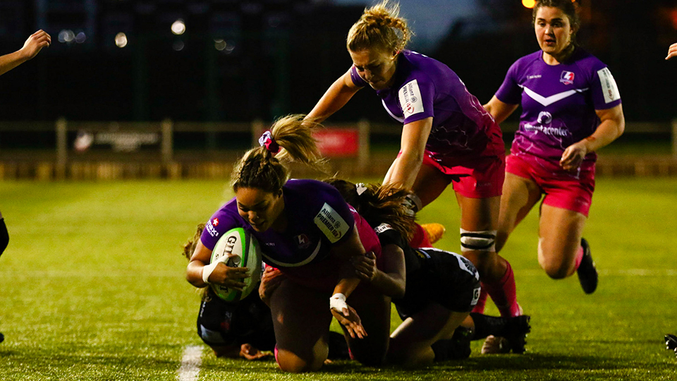 rugby players on the pitch