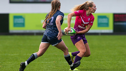 rugby players on the pitch