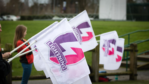 people holding flags