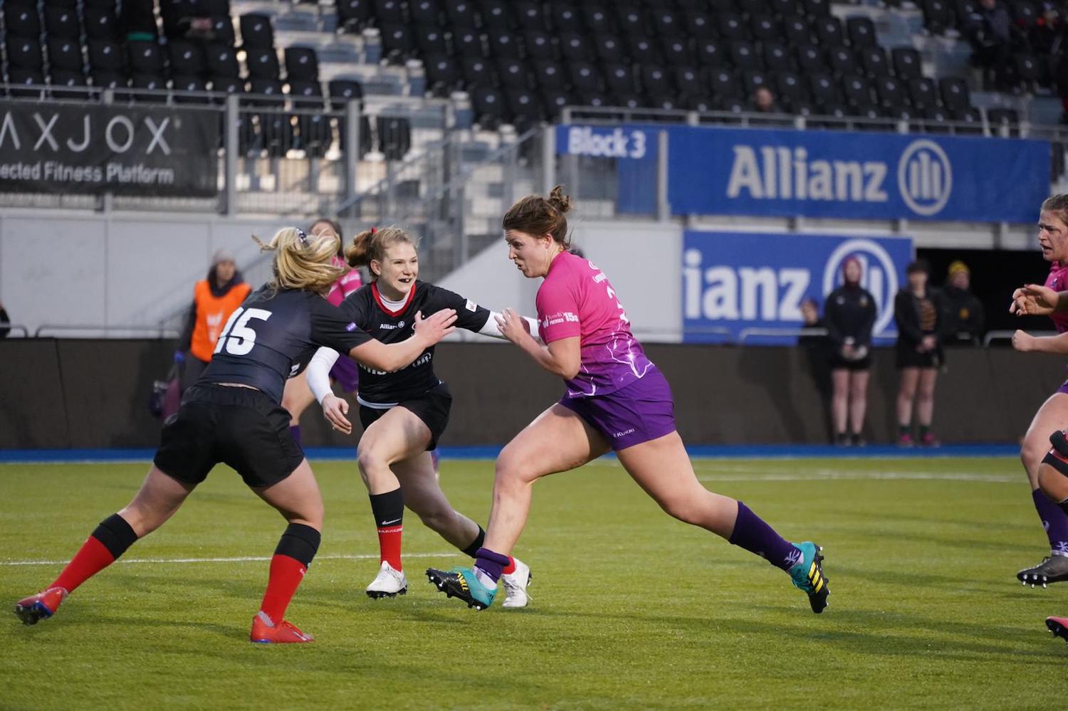 rugby players on the pitch