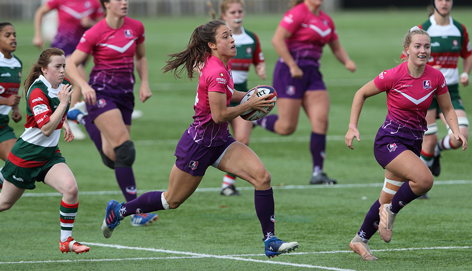 rugby players on the pitch