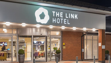 entrance to the Link Hotel