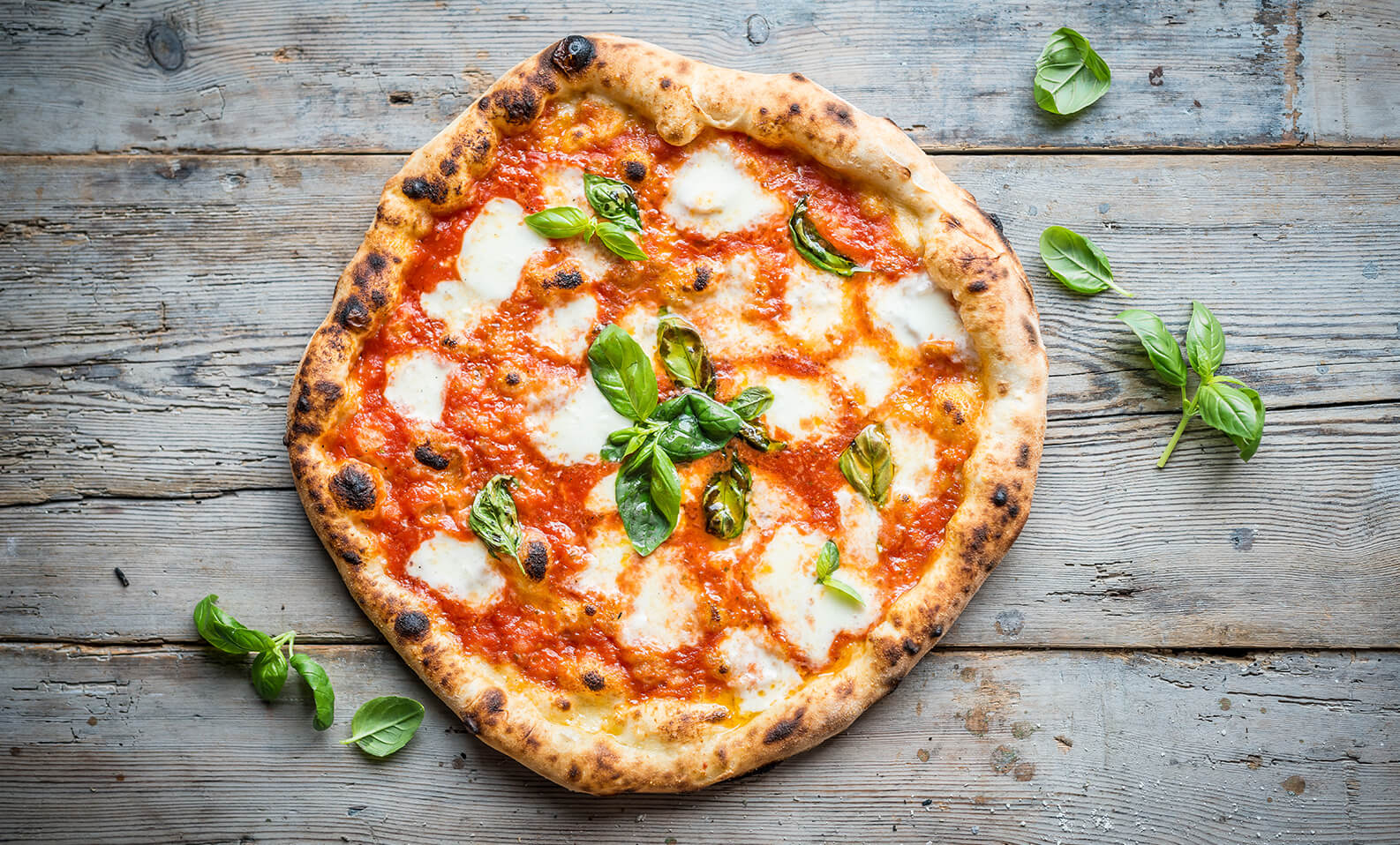 a pizza on a table