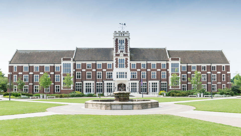 the fountain and the Hazelrigg building