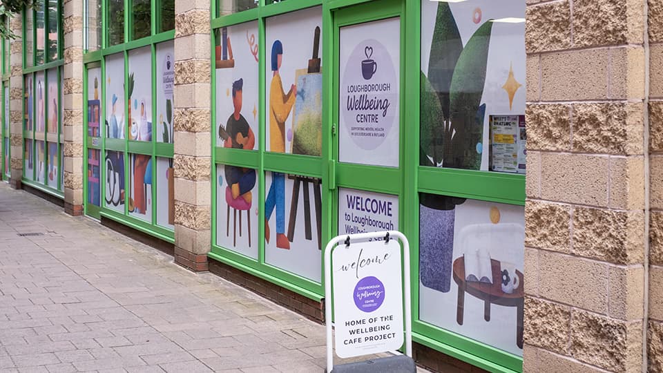 The outside of the wellbeing centre cafe
