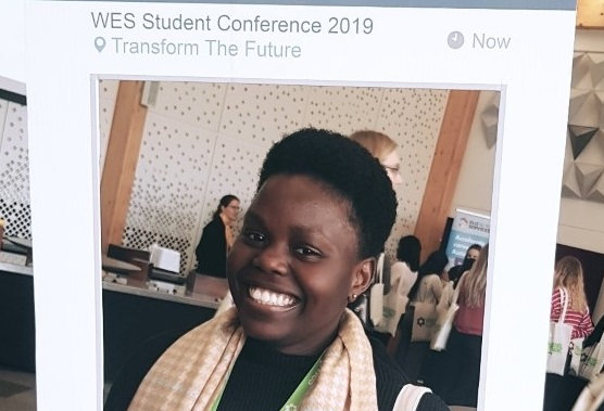 Image of Seyi at the Women in Engineering Conference 2019. 