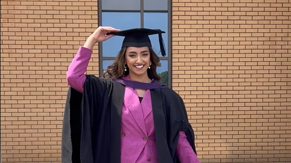 taslima on graduation day