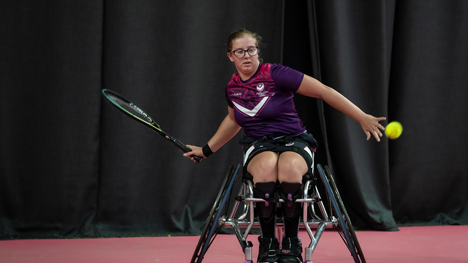 wheelchair tennis student