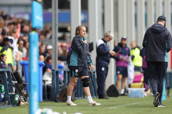 Nina pitch side at the Six Nations Rugby Tournament in 2026