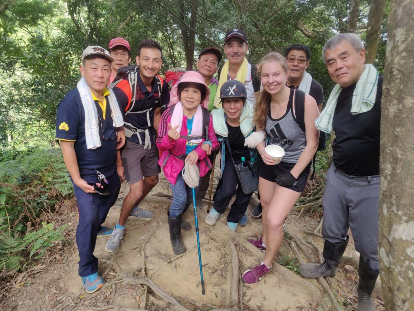 Simona and fellow walkers on a hike. 