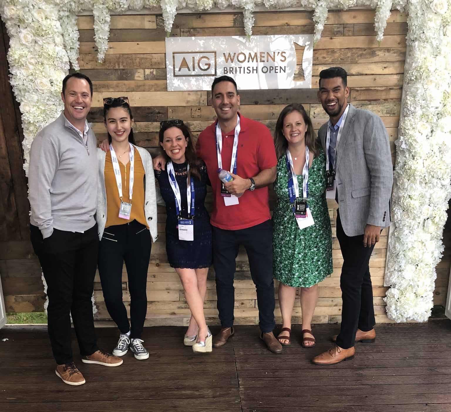 Lety and five of her colleagues at the AIG Women's British Open.  