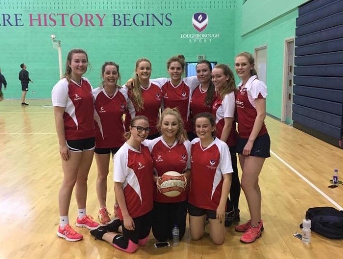 Chloe and her netball team after a match. 