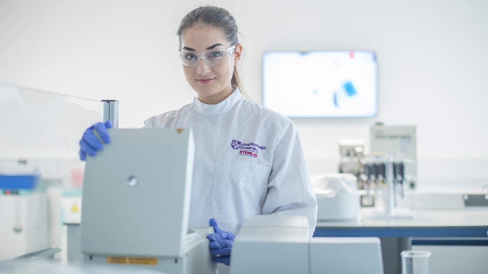 a student working in a lab