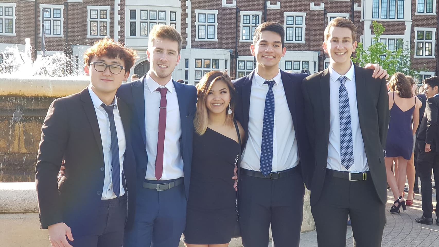 jack with friends at graduation