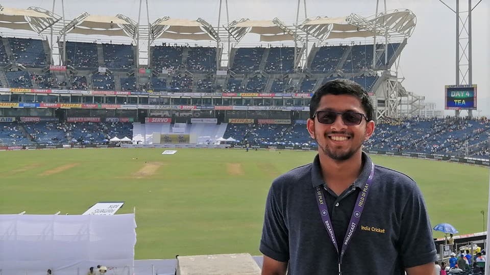 Mechanical Engineering student at a sporting event.