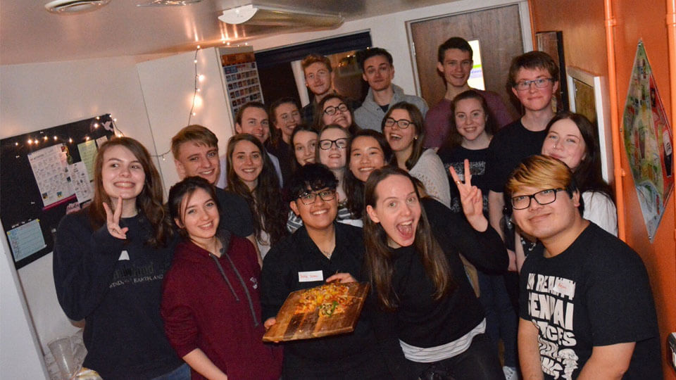 Group of students with baked goods