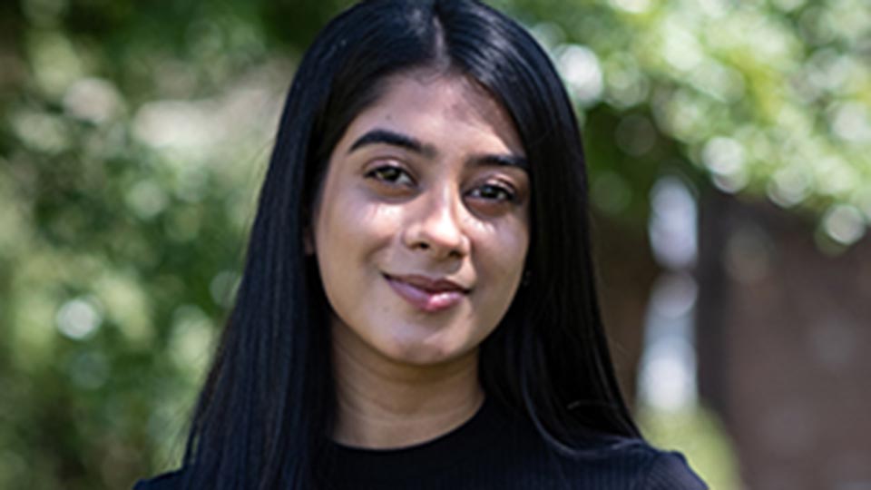 Nayah, a student at Loughborough University