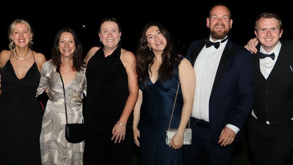 Isabella and her colleagues at Bedford Blues.