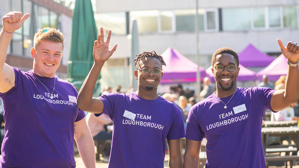 Three male student ambassadors