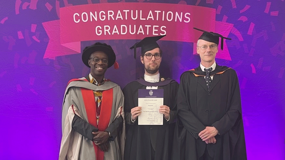 Geography students awarded prizes at Graduation Geography and