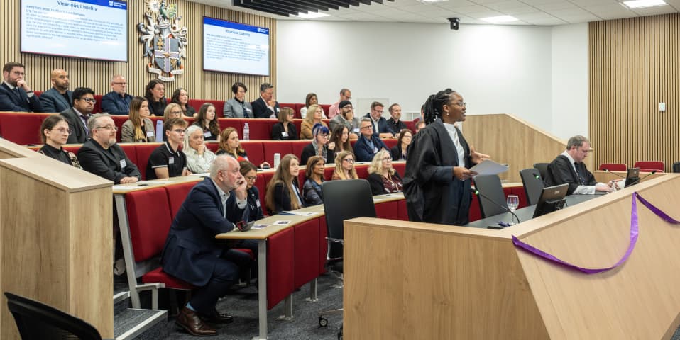 A moot taking place in a moot court