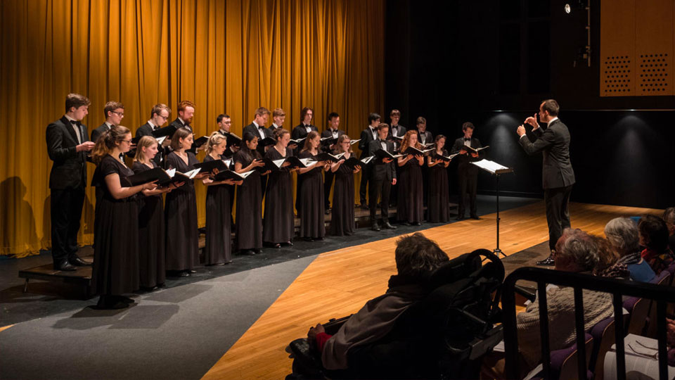 A choir in performance