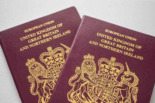 A pair of British passports