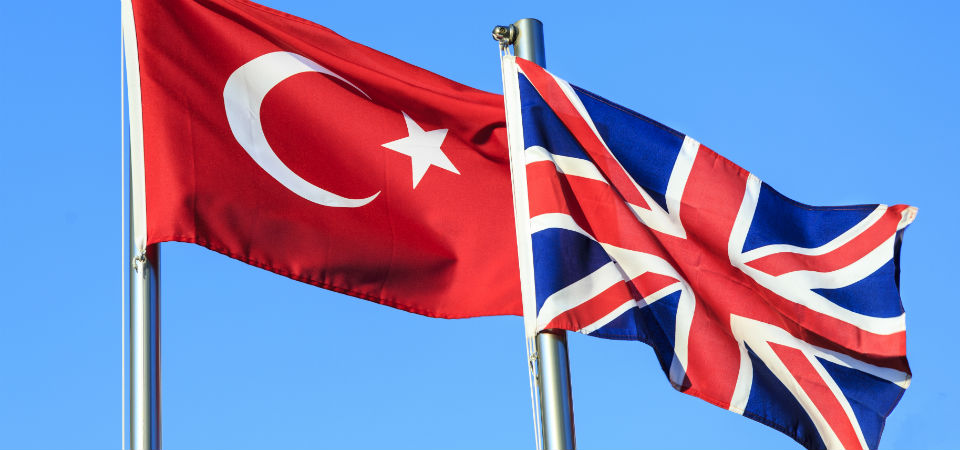 Turkey uk flags