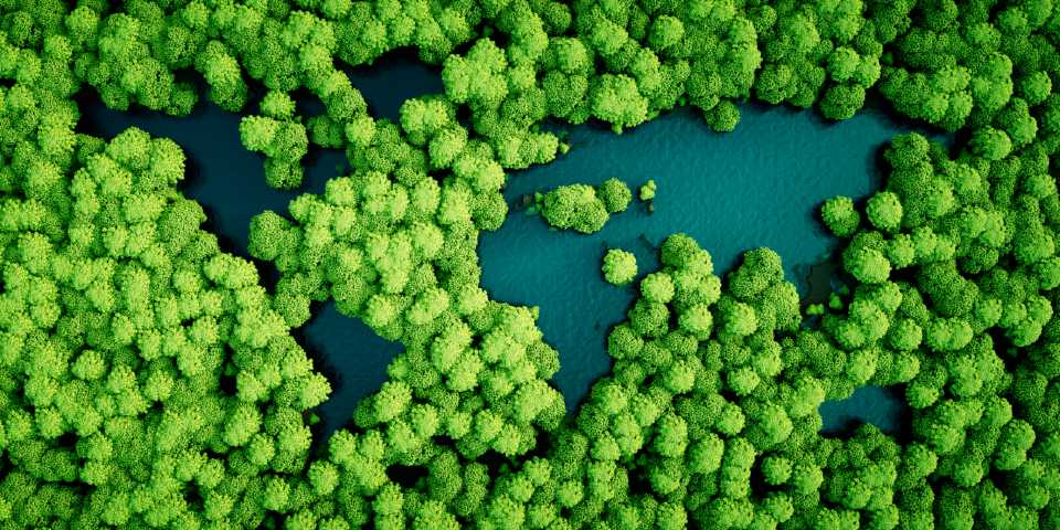 Lakes shaped like the globe.