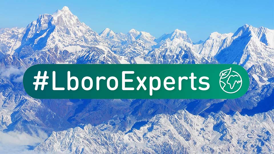 LboroExperts logo on a mountain. 