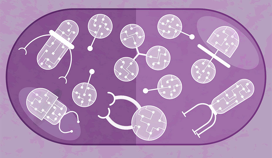 Purple nanobots image. 