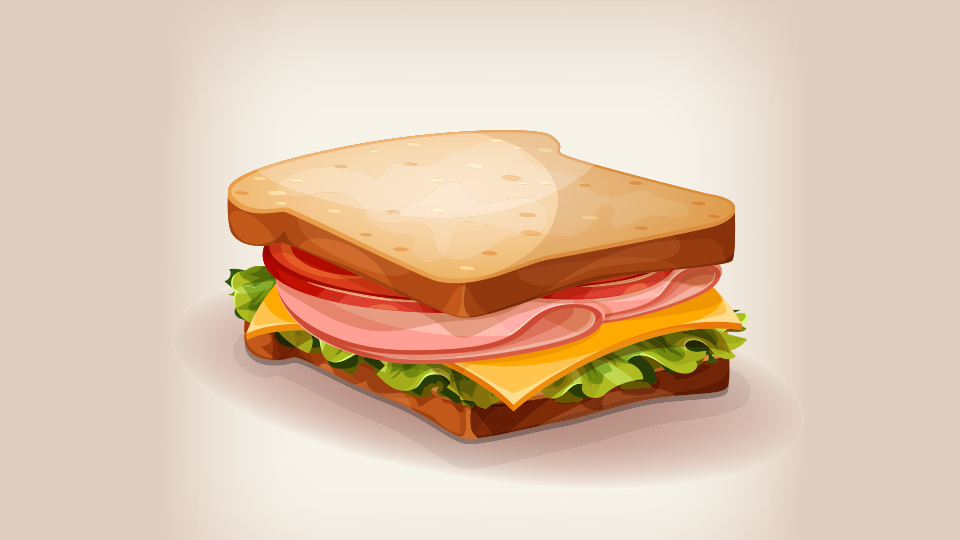 An illustration of a sandwich