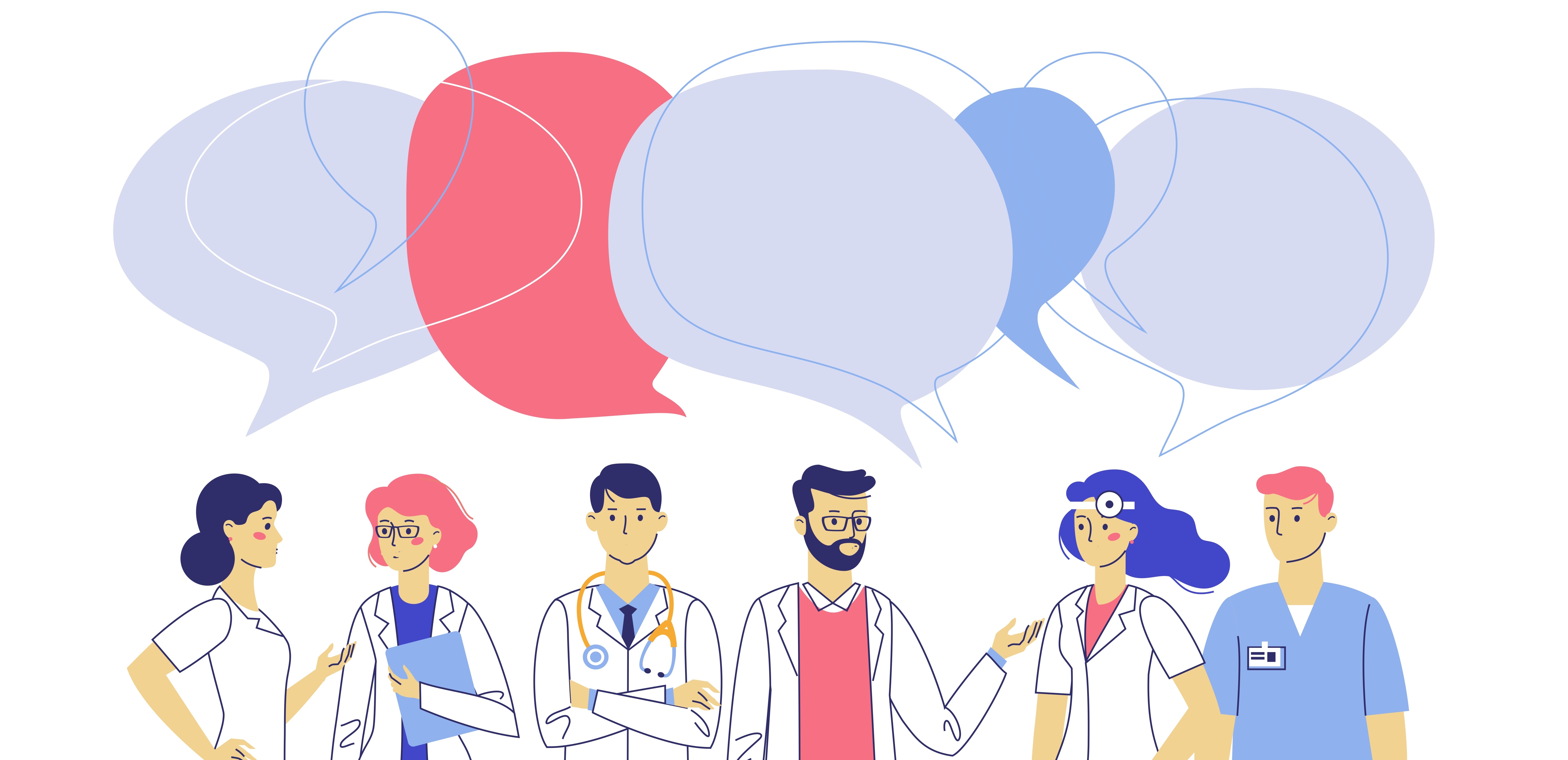Illustration of doctors talking 