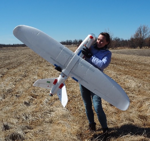 Melissa Schiele and drone. 