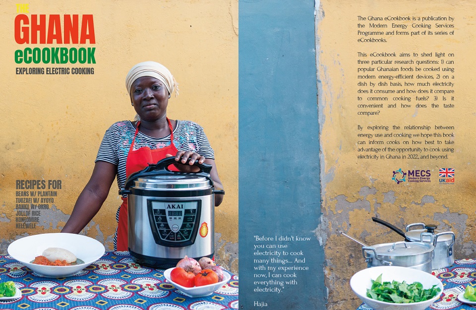 Front and back cover of the Ghana cookbook