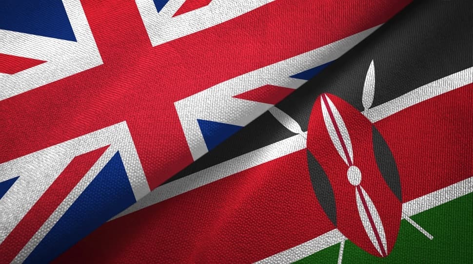 The Kenyan and United Kingdom flags