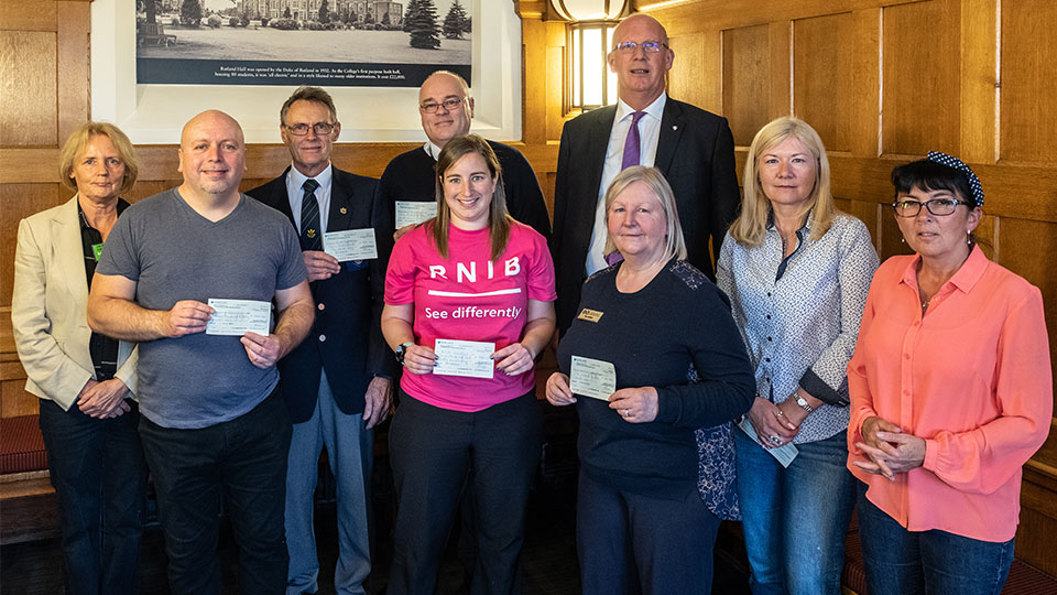 Community Fund recipients with the Vice-Chancellor 